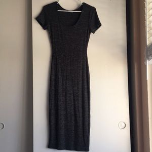 Gray maxi fitting dress